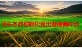 汤头条教你轻松煲出健康美味汤