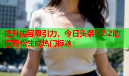 提升内容吸引力，今日头条8.2.2助你轻松生成热门标题