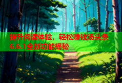提升阅读体验，轻松赚钱汤头条6.6.1全新功能揭秘