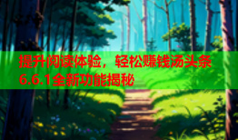 提升阅读体验，轻松赚钱汤头条6.6.1全新功能揭秘