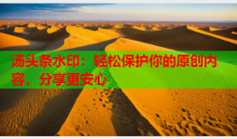 汤头条水印：轻松保护你的原创内容，分享更安心