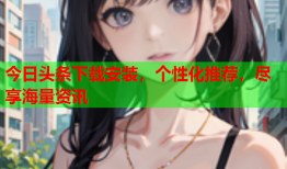 今日头条下载安装，个性化推荐，尽享海量资讯