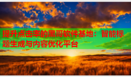 提升点击率的黑哥软件基地：智能标题生成与内容优化平台