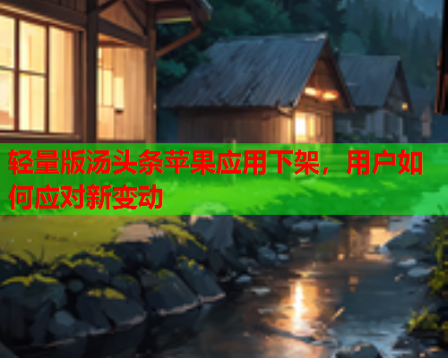 轻量版汤头条苹果应用下架，用户如何应对新变动